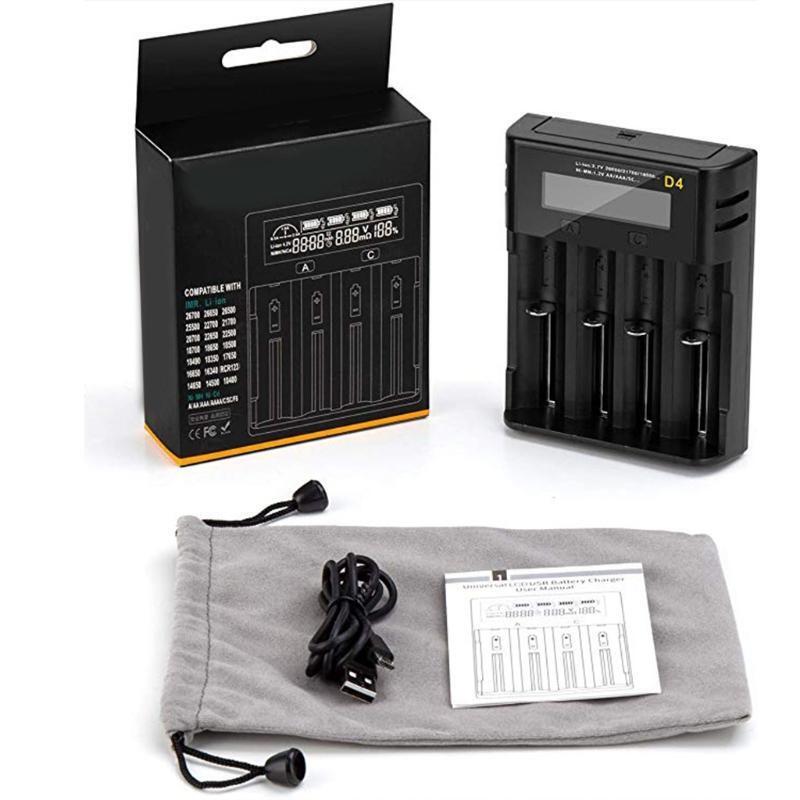 Smart Universal Charger LCD Display for Rechargeable Batteries18650/20700/21700