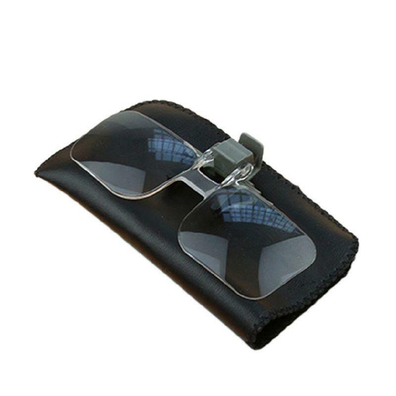 High Quality Portable Frameless Magnifier Folding Handfree Clip On Clear Glasses