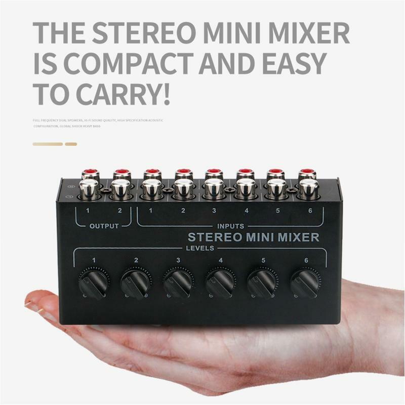 Highest Sound Quality 6 Channel Line Passive Mixer No External Power Supply