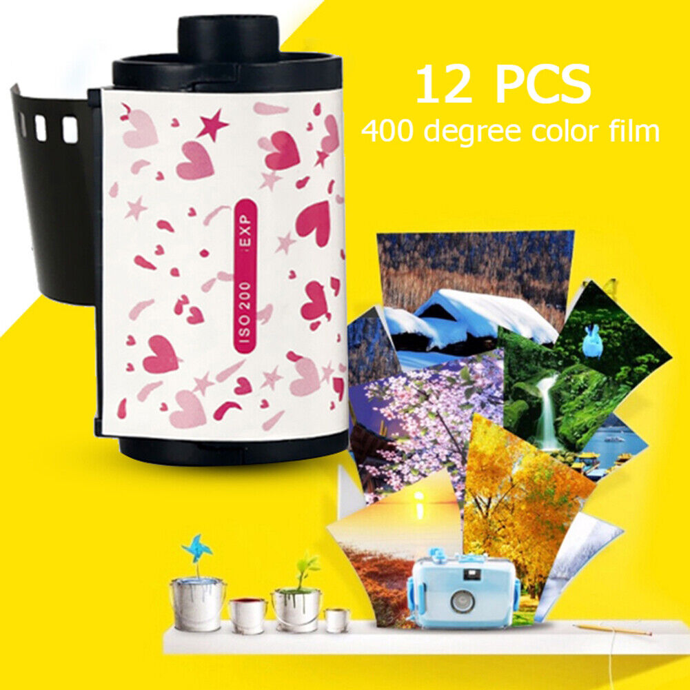 12pcs Kids Camera Film 35mm Film Universal Children Camera Accessories (G)