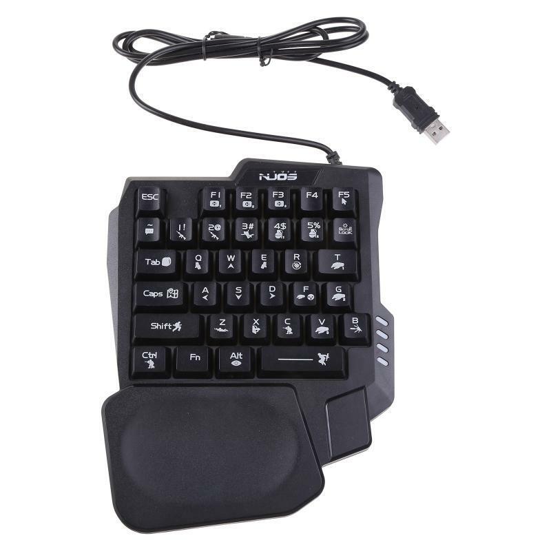 Mechanical Gaming Keyboard Full Key 35 USB Wired PC Gaming Keyboard One-Handed