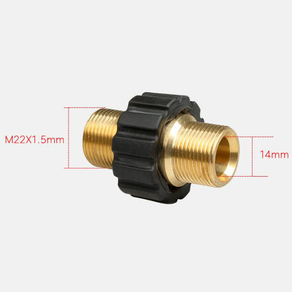Heavy Duty High Pressure Washer Adapter Couple Connector M22M x M22M  Inner
