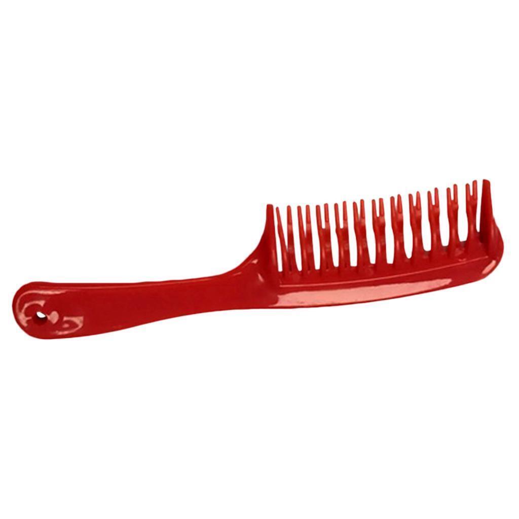 Pack of 3 Double Row Tooth Hair Comb With Handle for Long Wet Hair Salon