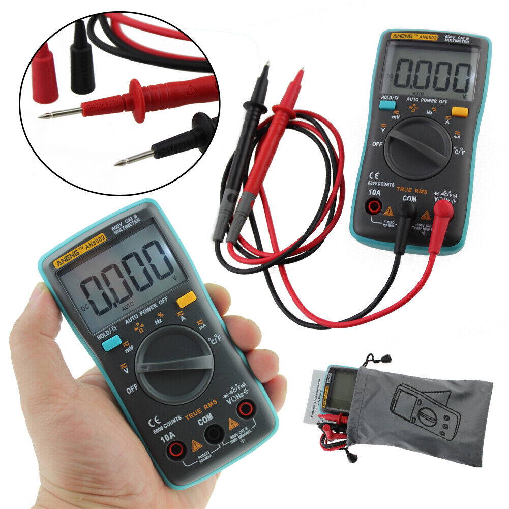 ANENG Digital Multimeter 6000Counts Backlight AC/DC Ohm Ammeter Temperature
