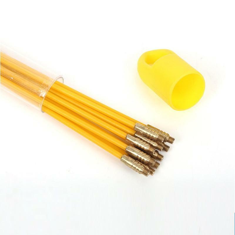 10Pcs/Set Pull Push Rods Cable Rods Fiberglass Cable Electrical Fish Tape Kit