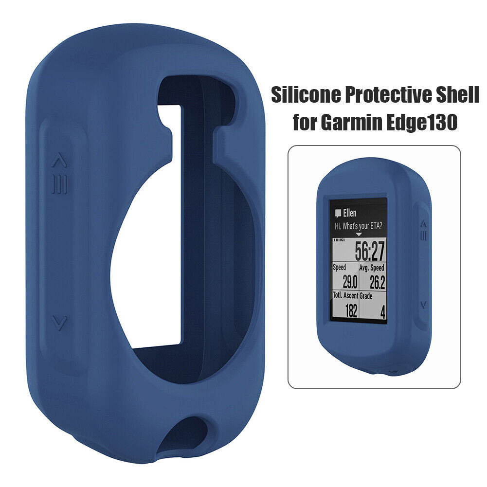 Silicone Case Protective Cover for Garmin Edge 130 130 Plus (Dark Blue)