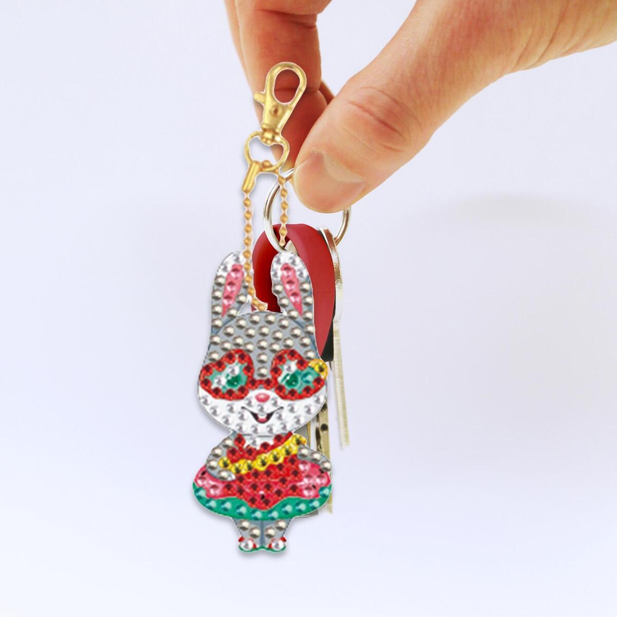 Keychain Double Sided Easter Egg Mosaic Making Ornaments