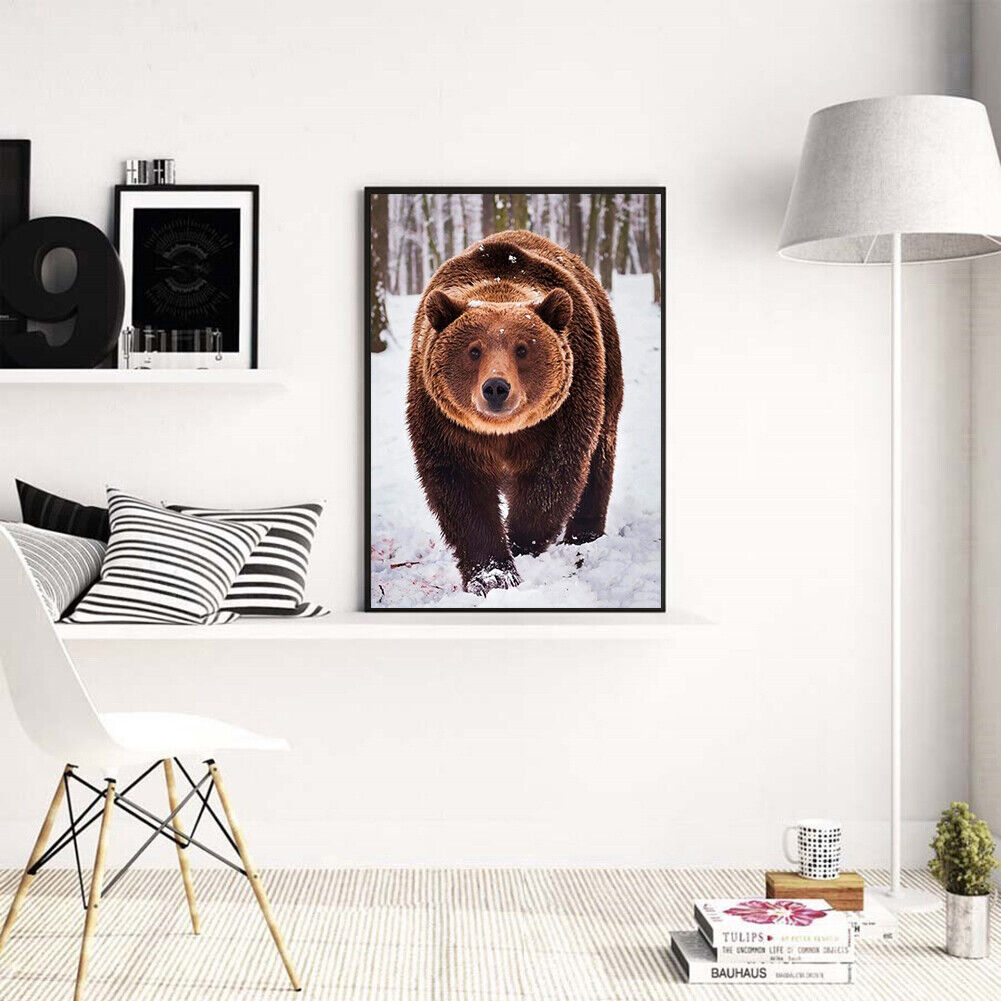 Animal Bear Full Drill Diamond Painting Rhinestone Beaded Craft Mosaic Kit