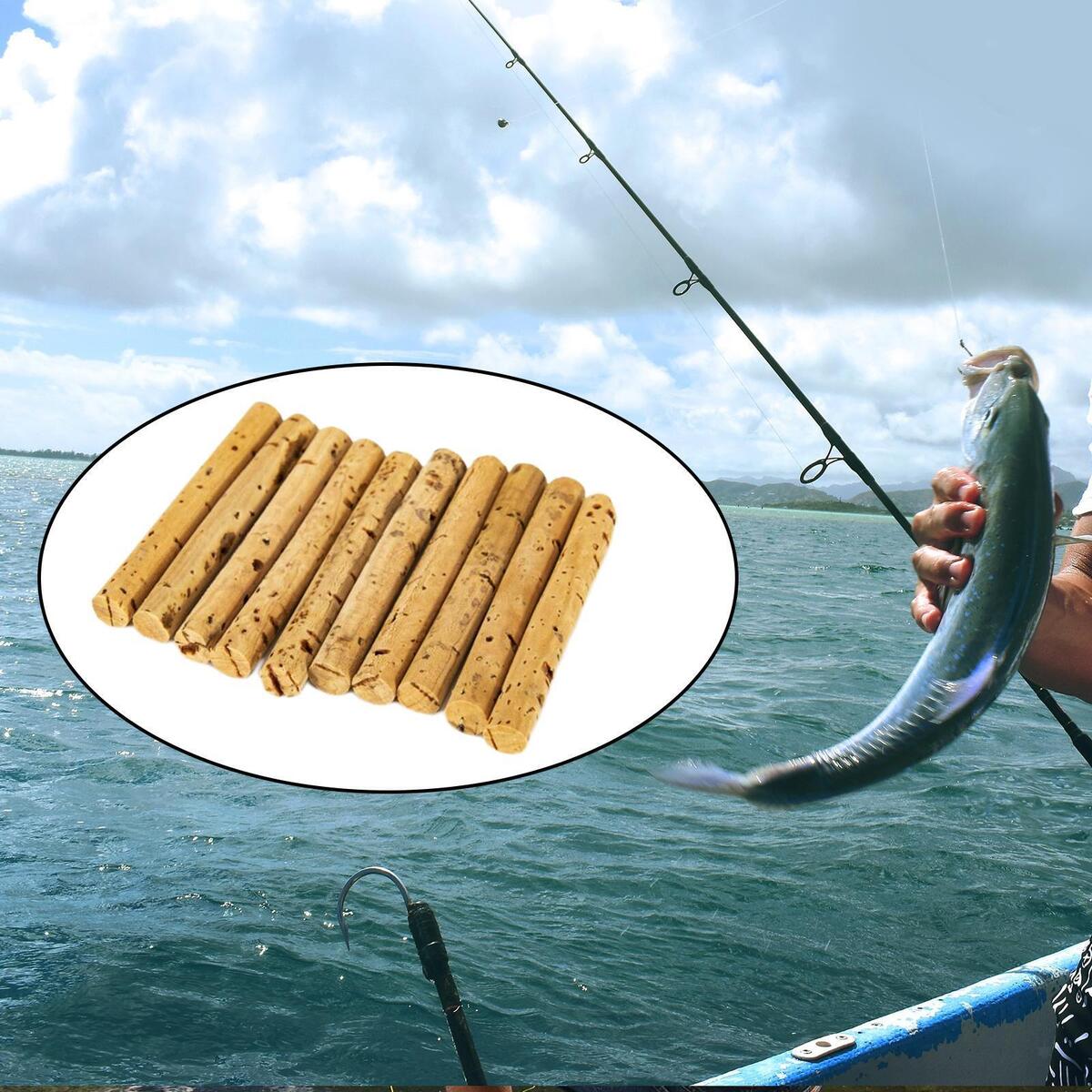 10Pieces Fishing Cork Sticks 8mm Rigs   up  for Fishing
