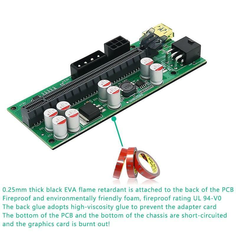PCI-E Riser Card VER010 -X PCIE PCI-E Express Adapter 1X to16X USB3 Extender