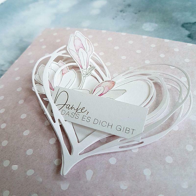 Heart Metal Cutting Dies Stencil DIY Scrapbooking Album Stamp Paper Card Emboss