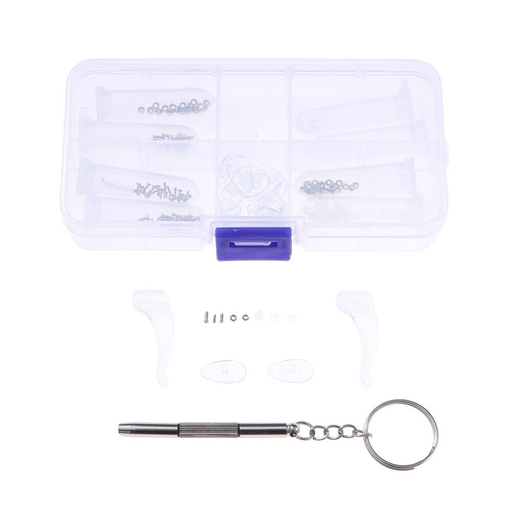 Stainless Steel Cross Screw Plastic Screw Cap Washer Nose Pad Assortment Kit