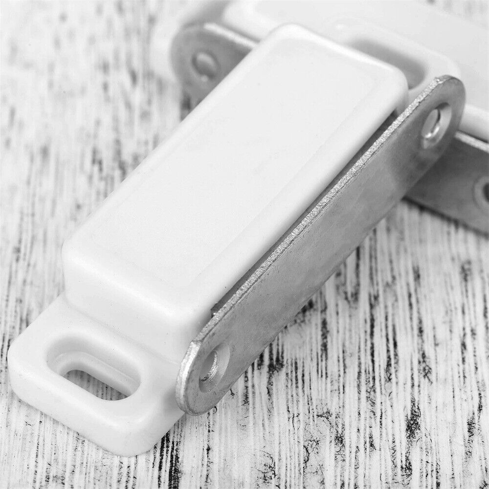 2pcs White Strong Magnetic Door Catch Cabinet Cupboard Wardrobe Door Catches