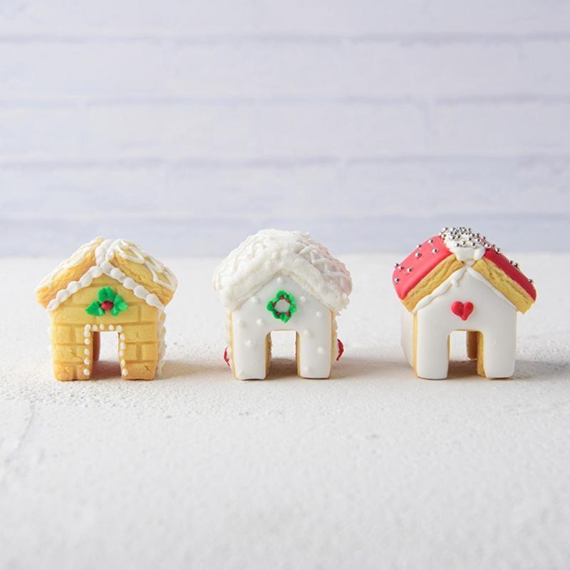 3 PCS Food-Grade Food Grade Plastic Gingerbread House Christmas Cookie Cutters