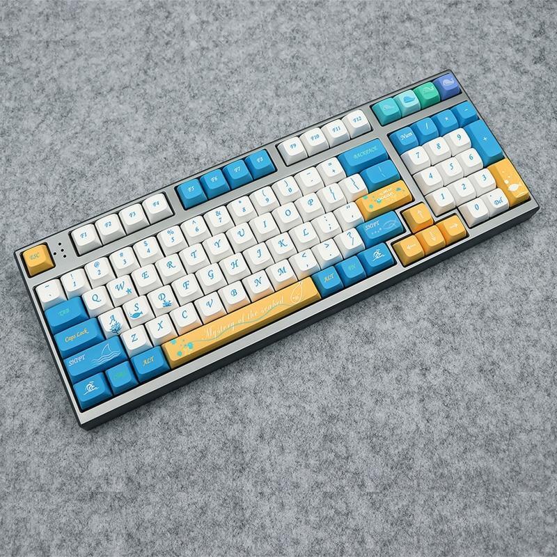 Ocean Trip Keycaps Dye Sub PBT XDA Keycap for GK61/64/68/ 87/104/108 Mechanical