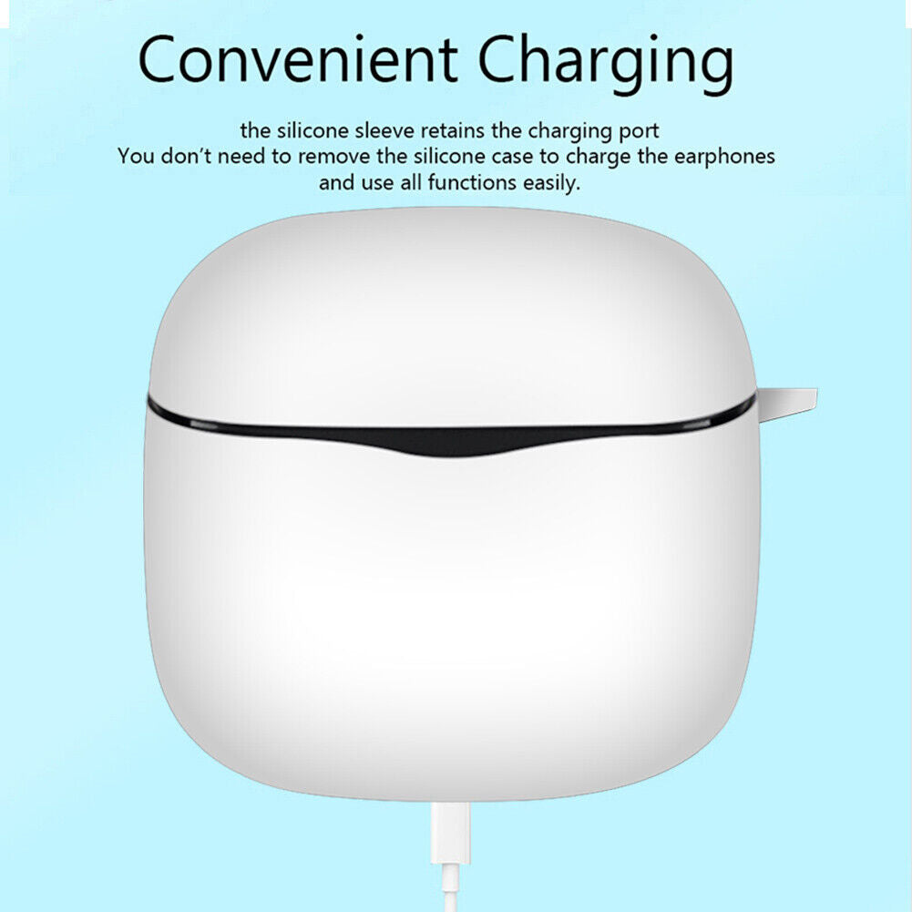 Wireless Earphone Cover for SoundPEATS Air3 Silicone Protector Case (White)