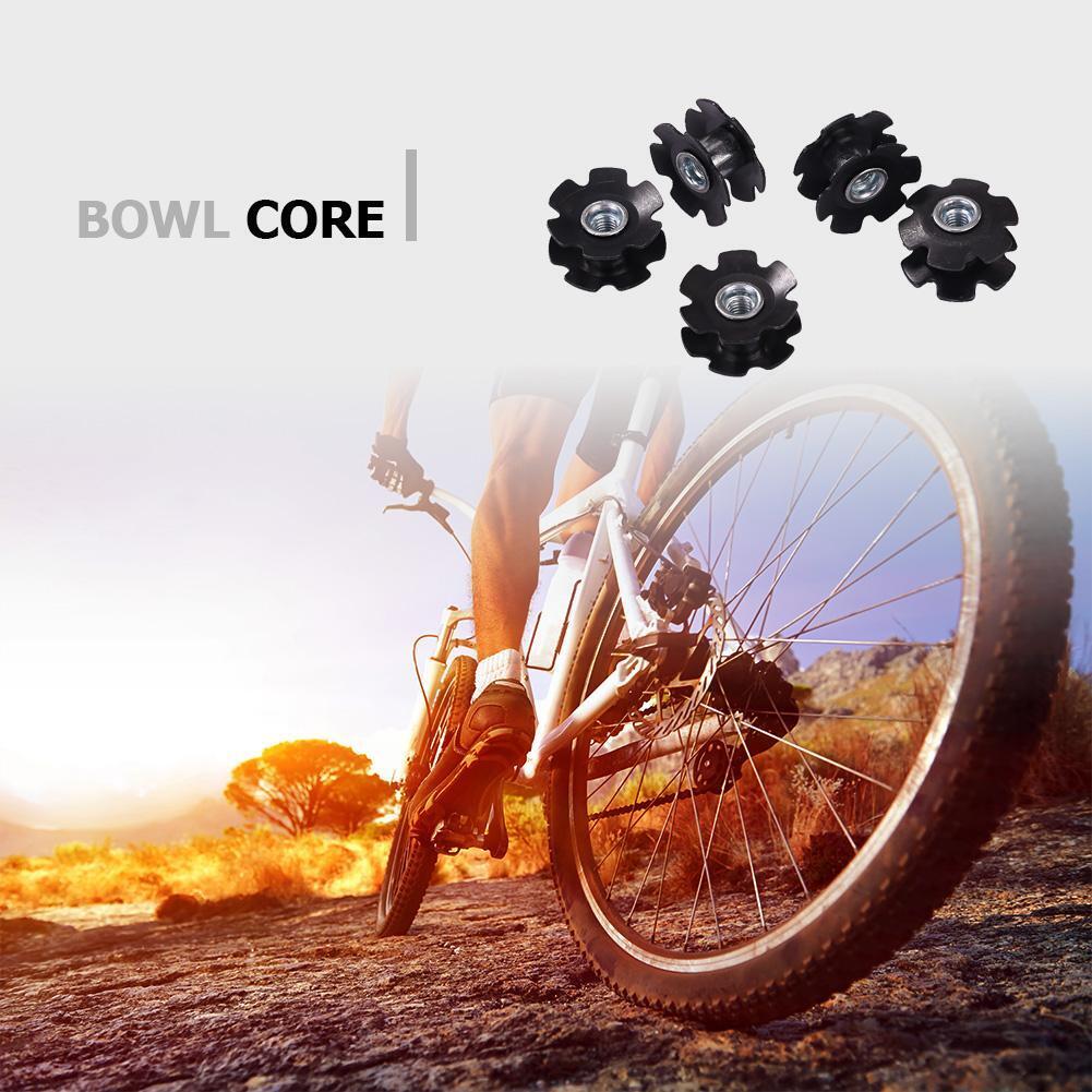 5pcs Bicyle Carbon Fiber Sunflower Core Front Fork Screw Bowl Sets for MTB
