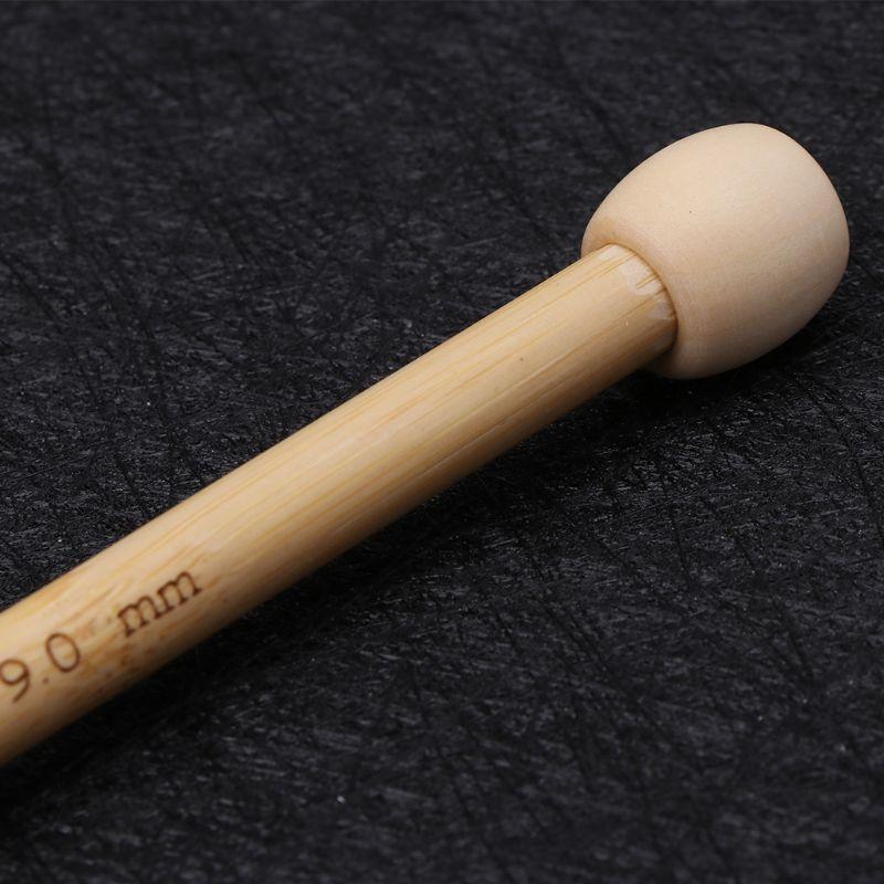 12Pcs 9.8in Bamboo Crochet Hook Set Knitwear DIY Tool Yarn Weave Craft Knitting
