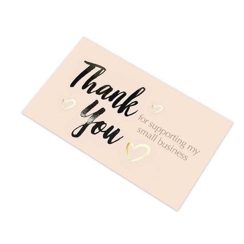 50pcs Thank You for Supporting My Small Business Card Thanks Greeting Card Gift