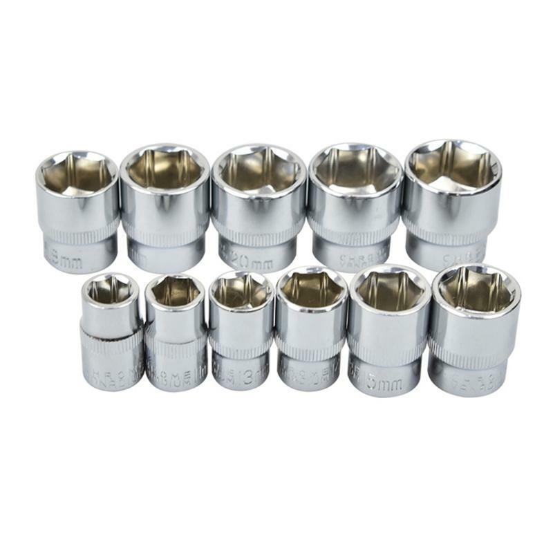 Chromium Finish Made of Metal Easy to Store Drive Standard Impact Socket Set
