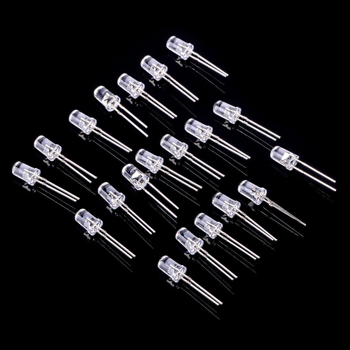 100pcs 5mm LED Diodes Emitting White Yellow Red Green Blue Assorted Kit DIY
