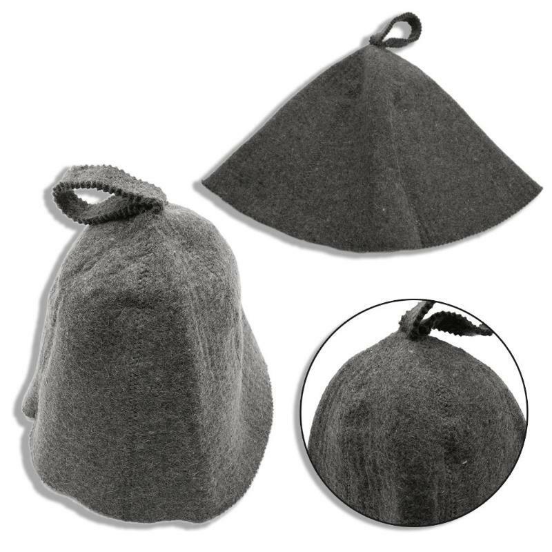 Wool Felt Sauna Hat Anti Heat Russian Banya Cap For Bath House Head Protection