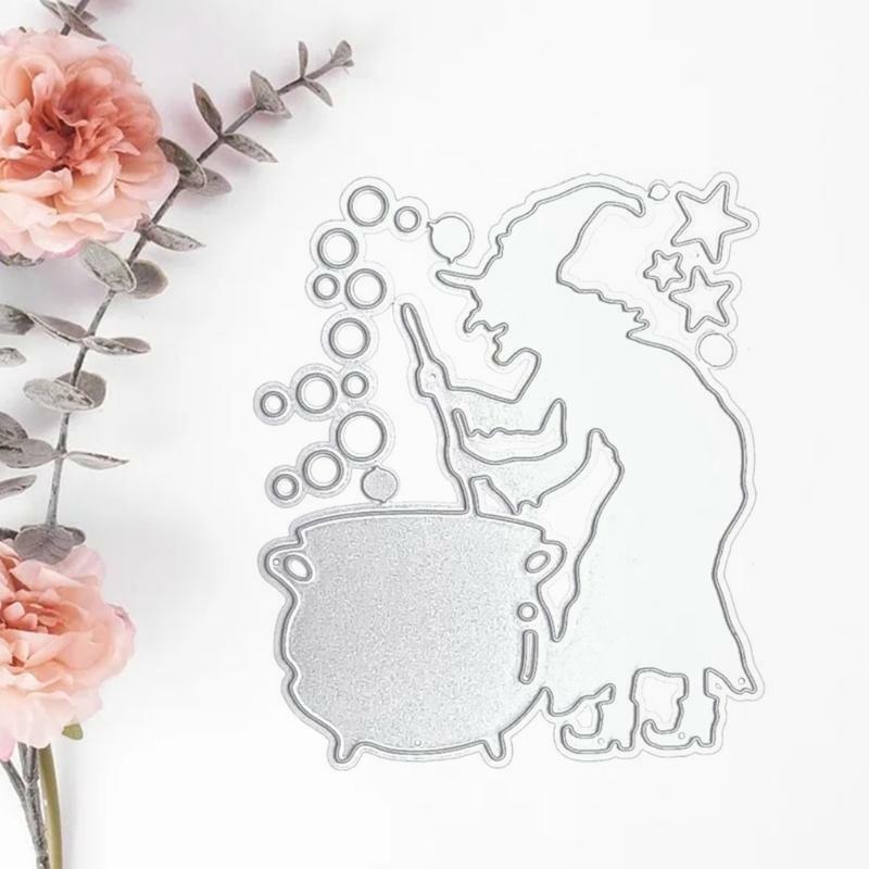 Halloween Witch Metal Cutting Dies Stencil DIY Scrapbooking Album Paper Template