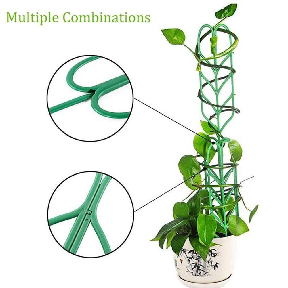Leaf Shape Garden Trellis for Climbing Potted Plant Support (3pcs Hard)