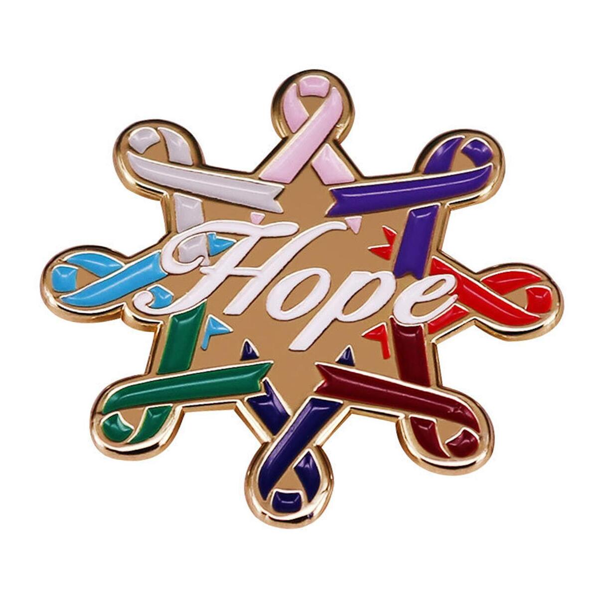 Ribbons Hope Brooch Pin Badge DIY Crafts for Clothes Daily wearing Patients