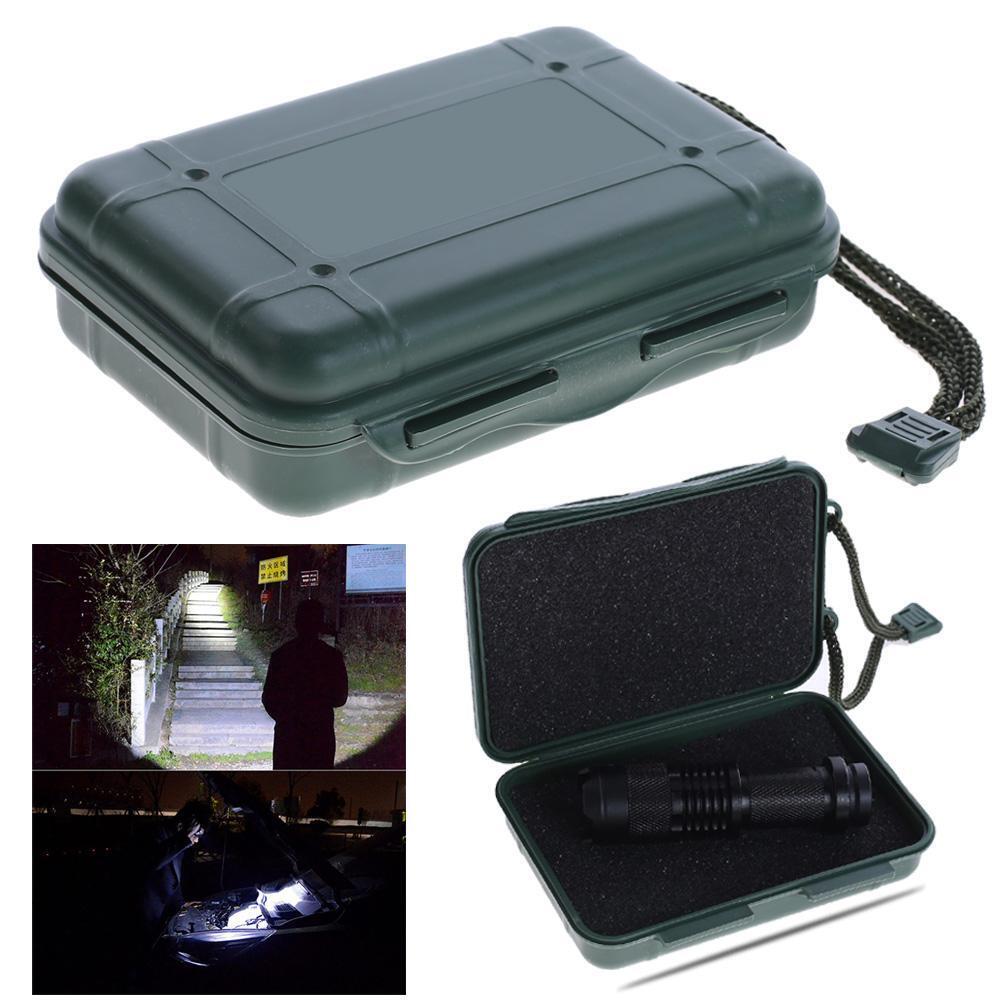 Plastic Travel Box Case Storage for Flashlight Torch Lamp(Green)