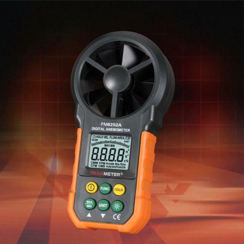 HYELEC MS6252A Digital Air Speed Anemometer / Air Volume / Air Flow Test Meter