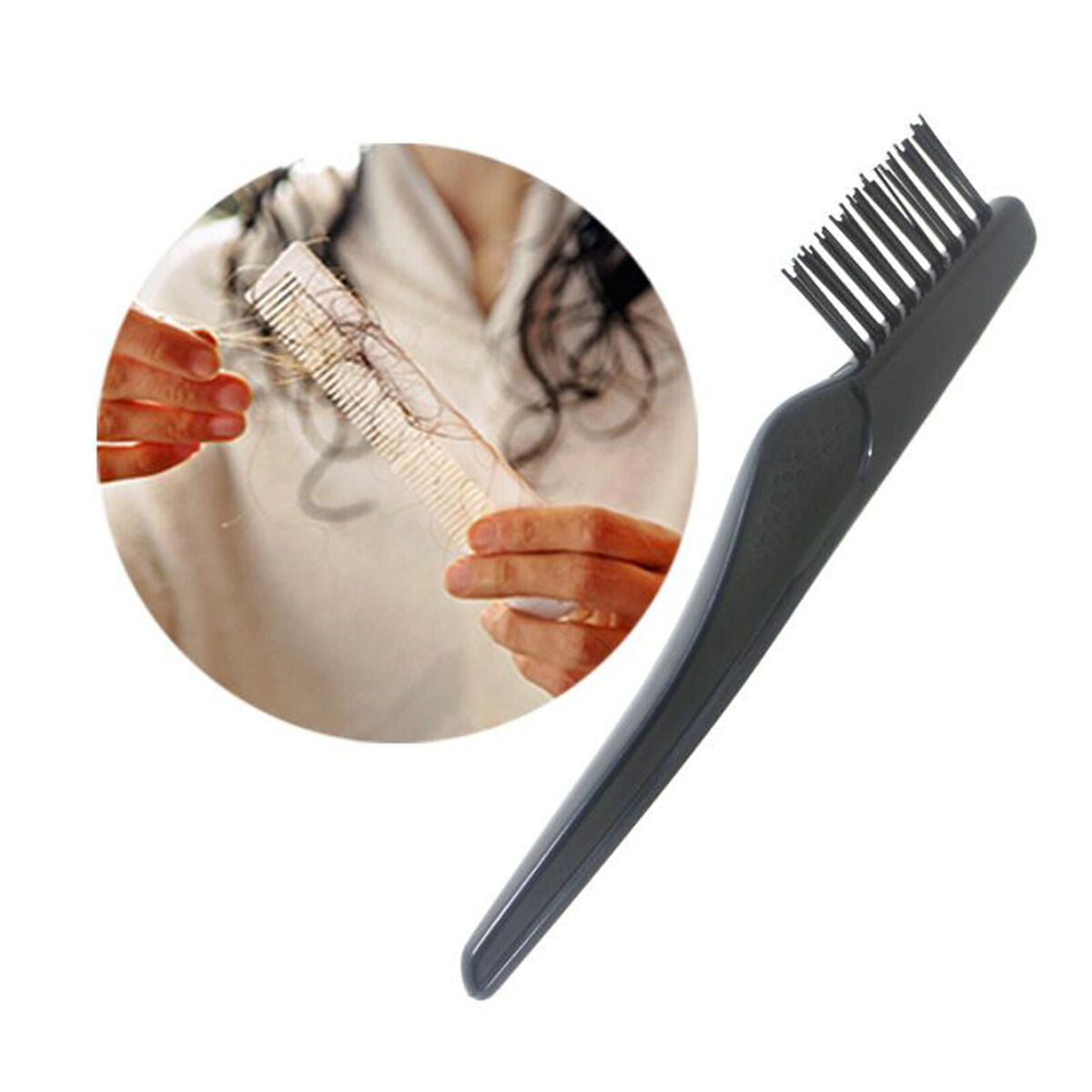 2 Pieces Mini  Bristles  Brush Cleaning Tool   Comb