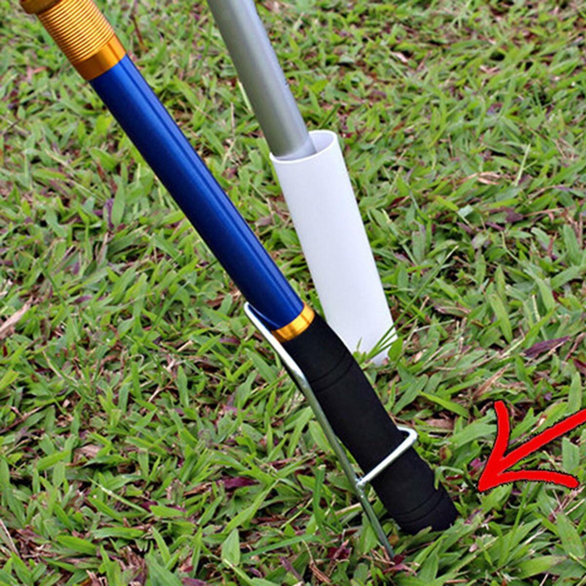 Fishing Rod  Holder Insert Ground Stand PVC for Shore Fishing Fishing