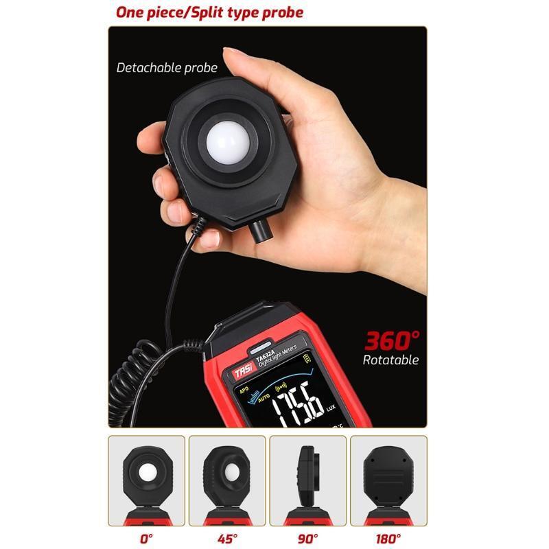 TA632A Digital Lux Meter 200000 Lux/Fc for Hotels Restaurants Airports Sensitive