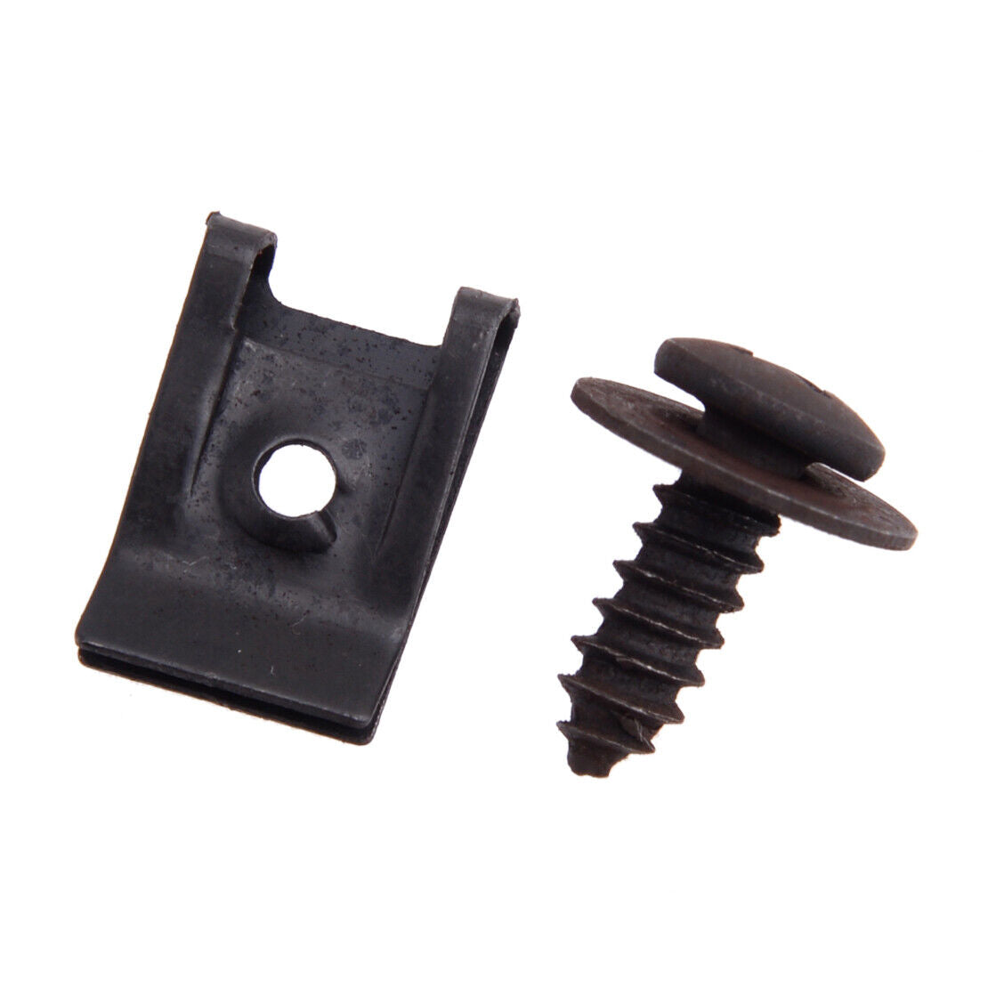 15 Sets Spring Metal U-type Clips with Screws Car Trim Panel Fasteners Fitting