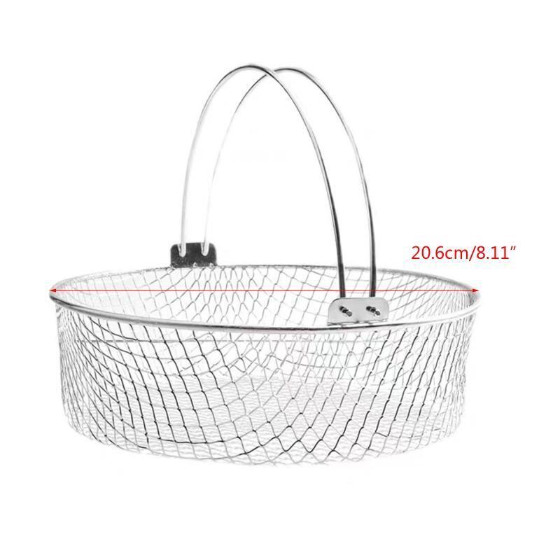Air Fryers Filter Basket with Handle Steamer Basket ?for Instant-Pot 8 Inch