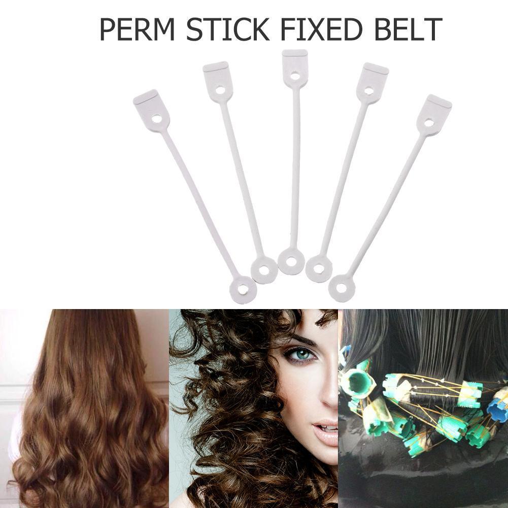 50pcs/set Pro Perm Rod Long Hair Curler Replacement Elastic Rubber Band (C)
