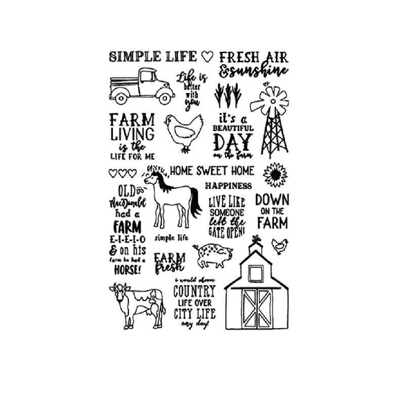 Animal Farm Silicone Clear Seal Stamp DIY Scrapbooking Embossing Photo Album Art