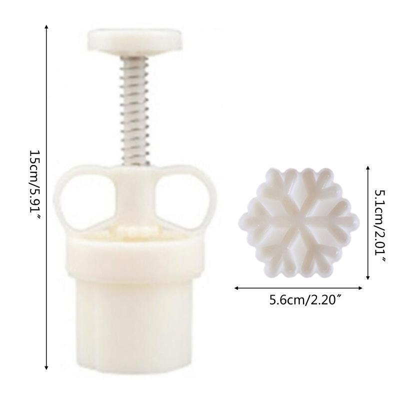 Snowflake Shaped Mooncake Stamps Baking Mooncake Gadgets for Mid-Autumn Festival