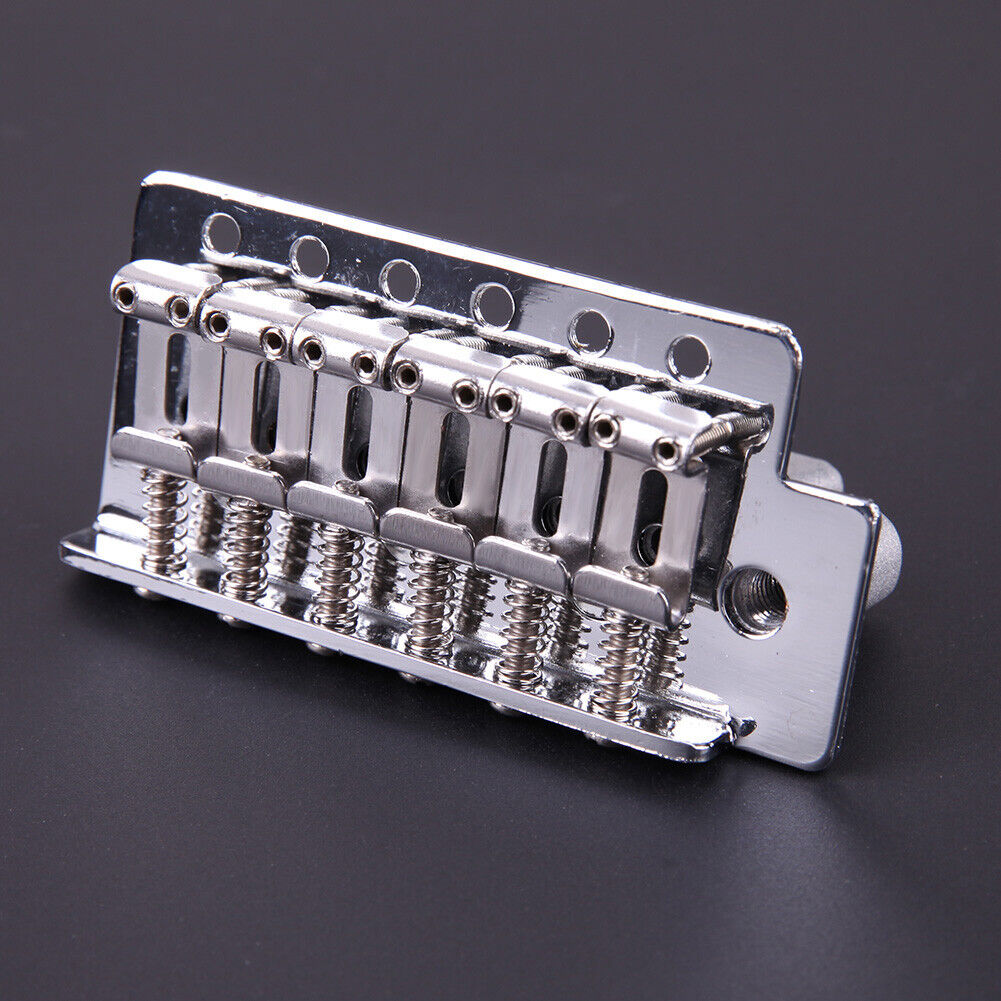 For Fd Strat 1 Set 6 Strings Chrome Guitar Tremolo Bridge With Bar New