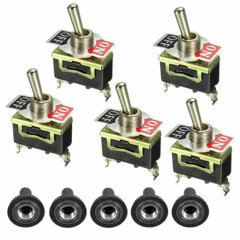 Toggle Switches  Heavy Duty 15A 250V Momentary SPST (On)-Off-(On) w/Waterproof B