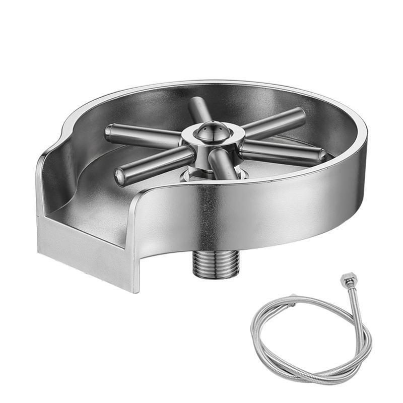 Stainless Steel Sink Glass Cup Rinser High Pressure Automatic Spraying
