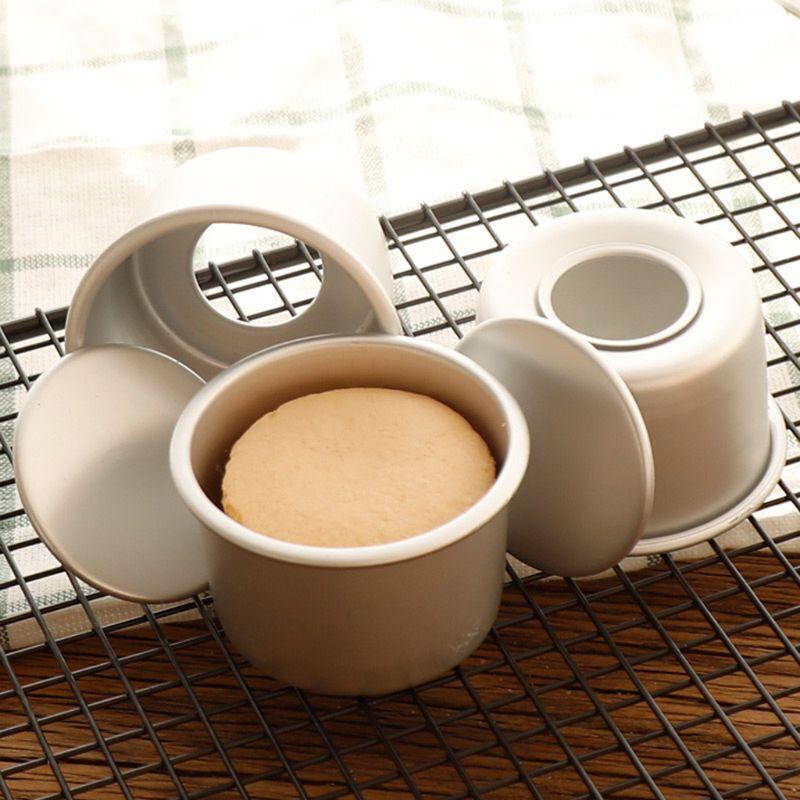 5 pcs Cake Pan Aluminum Cake Tray Removable Bottom Round Shaped Cake Pan for Ove