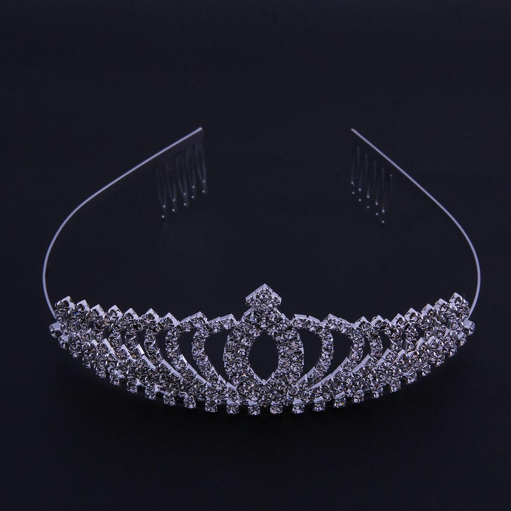 Bride Crystal Crown Heart-Shaped Headdress Romatic Elegant Luxury Jewelry