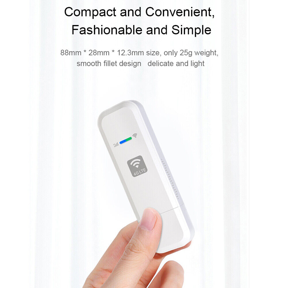 4G WiFi Dongle USB Wireless Router Portable WIFI LTE Modem (EU Version)