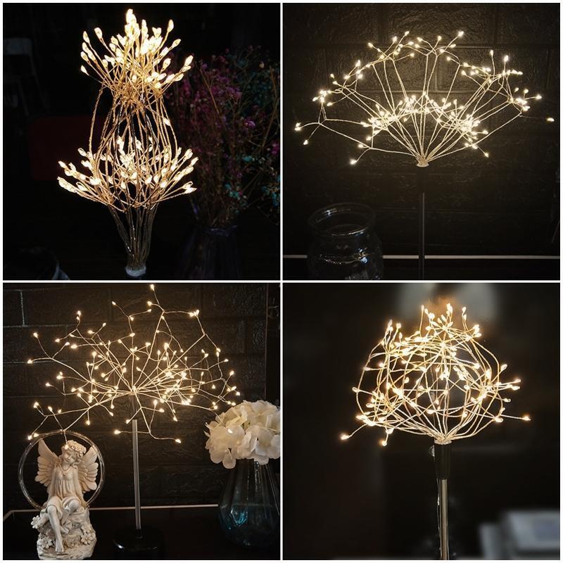 Indoor Modern Creative Firework Warm White lighting Led Night Lights Christmas