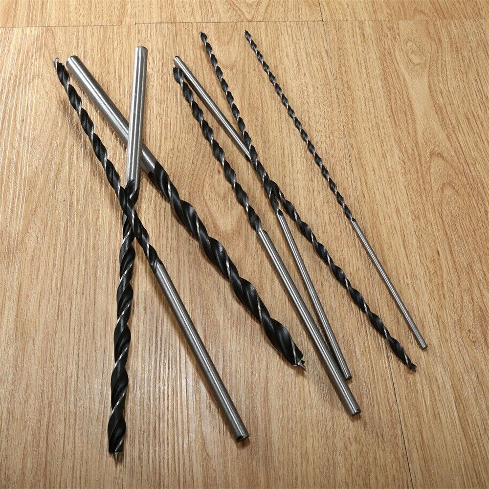 7Pcs 4mm-12mm Wood Working Twist Drill Bits Boring Extra Long Drill Rotary Tool