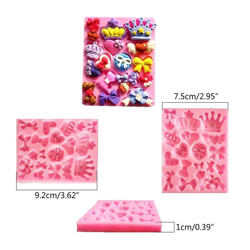 Silicone DIY Cookie Cutters Crown Bow-knot Baking Tools Cake Decoration Gift