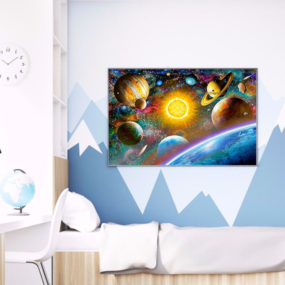 Solar System Diamond Painting 5D DIY Full Round Drill Mosaic Rhinestone Kit
