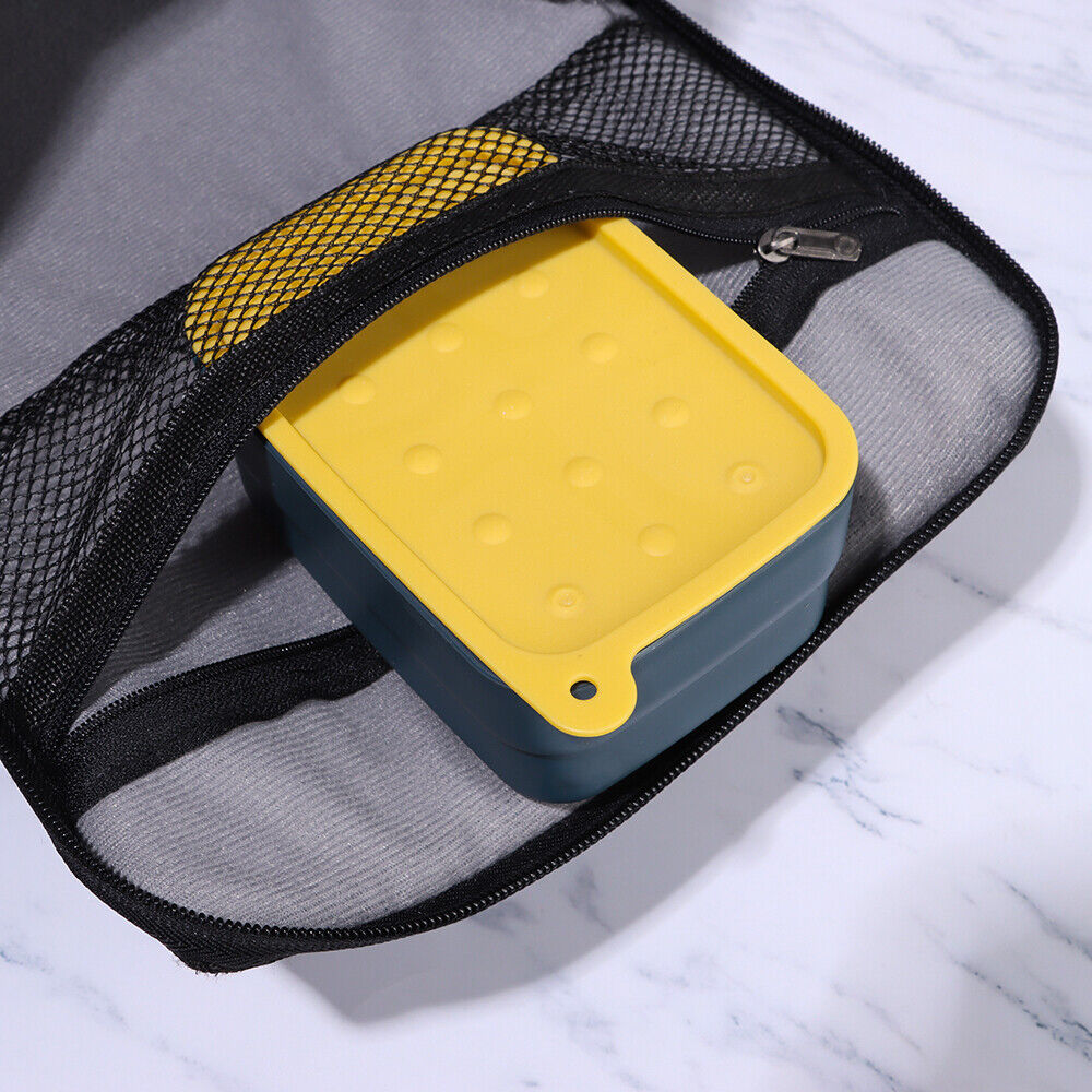 Sponge with Cleaning Brush Travels Soap Case Soap Dish Soapbox Storage Box